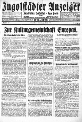 Ingolstädter Anzeiger Donnerstag 30. Juli 1931