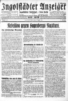 Ingolstädter Anzeiger Donnerstag 6. August 1931