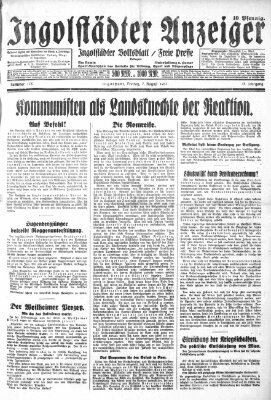 Ingolstädter Anzeiger Freitag 7. August 1931