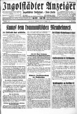 Ingolstädter Anzeiger Mittwoch 12. August 1931