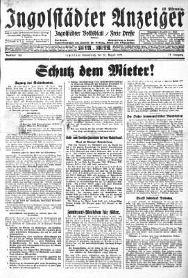 Ingolstädter Anzeiger Donnerstag 20. August 1931