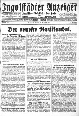 Ingolstädter Anzeiger Freitag 21. August 1931
