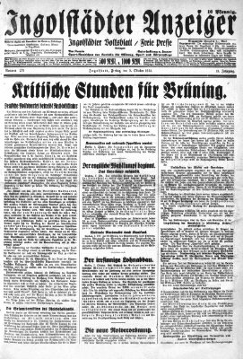 Ingolstädter Anzeiger Freitag 9. Oktober 1931