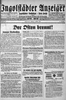 Ingolstädter Anzeiger Montag 1. Februar 1932