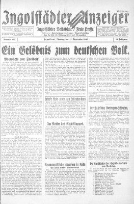 Ingolstädter Anzeiger Dienstag 27. September 1932