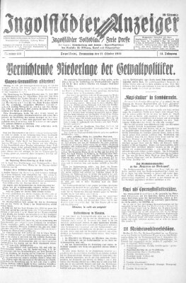 Ingolstädter Anzeiger Donnerstag 27. Oktober 1932