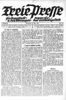 Freie Presse für Ingolstadt u. den Donaugau (Ingolstädter Anzeiger) Mittwoch 10. Mai 1922