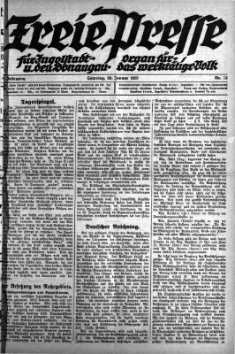 Freie Presse für Ingolstadt u. den Donaugau (Ingolstädter Anzeiger) Samstag 20. Januar 1923