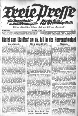 Freie Presse für Ingolstadt u. den Donaugau (Ingolstädter Anzeiger) Freitag 6. Juli 1923