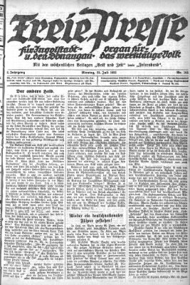 Freie Presse für Ingolstadt u. den Donaugau (Ingolstädter Anzeiger) Montag 23. Juli 1923