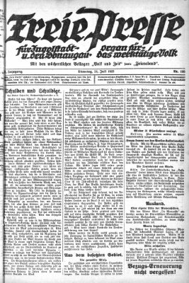 Freie Presse für Ingolstadt u. den Donaugau (Ingolstädter Anzeiger) Dienstag 24. Juli 1923