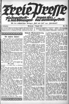 Freie Presse für Ingolstadt u. den Donaugau (Ingolstädter Anzeiger)