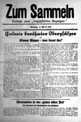 Ingolstädter Anzeiger Montag 15. April 1929