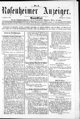 Rosenheimer Anzeiger Sonntag 17. Januar 1864