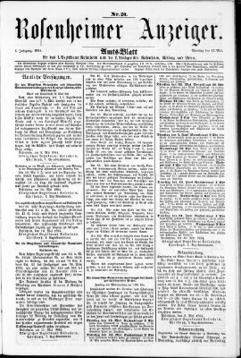 Rosenheimer Anzeiger Sonntag 15. Mai 1864
