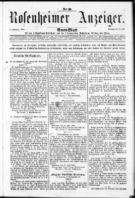 Rosenheimer Anzeiger Sonntag 24. Juli 1864