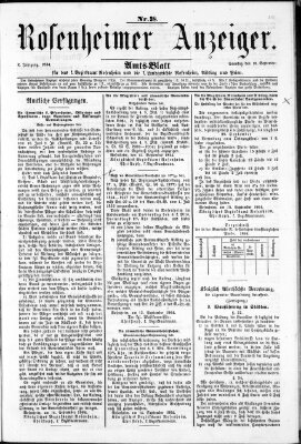 Rosenheimer Anzeiger Sonntag 18. September 1864