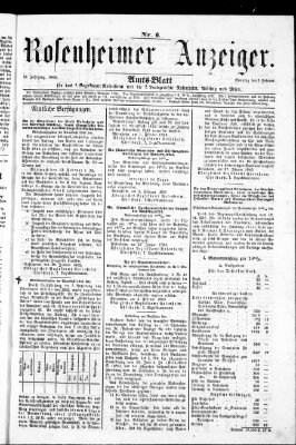 Rosenheimer Anzeiger Sonntag 5. Februar 1865