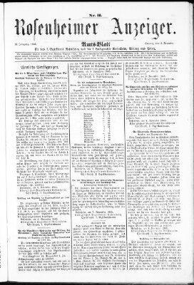 Rosenheimer Anzeiger Sonntag 12. November 1865