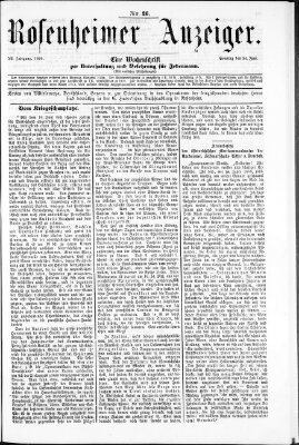 Rosenheimer Anzeiger Sonntag 24. Juni 1866