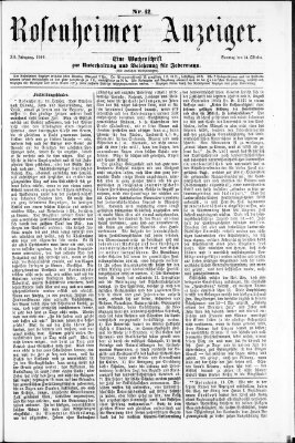 Rosenheimer Anzeiger Sonntag 14. Oktober 1866
