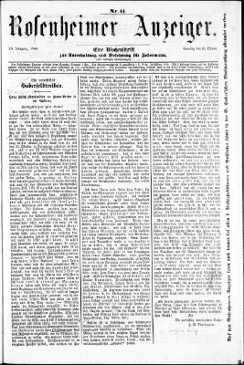 Rosenheimer Anzeiger Sonntag 28. Oktober 1866