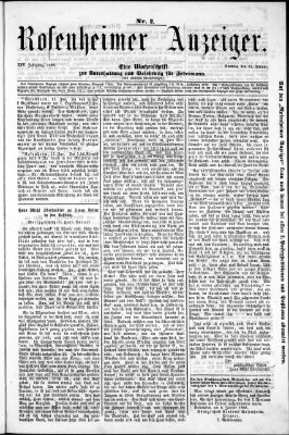 Rosenheimer Anzeiger Sonntag 12. Januar 1868