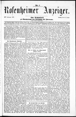 Rosenheimer Anzeiger Sonntag 26. Januar 1868