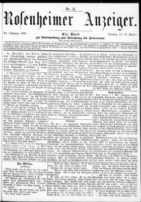 Rosenheimer Anzeiger Sonntag 10. Januar 1869