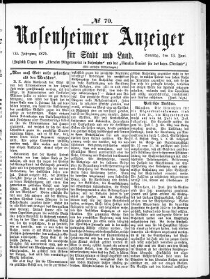 Rosenheimer Anzeiger Sonntag 13. Juni 1875