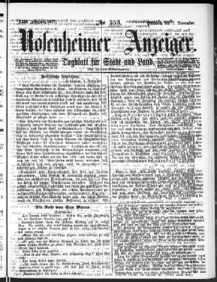Rosenheimer Anzeiger Mittwoch 7. November 1877