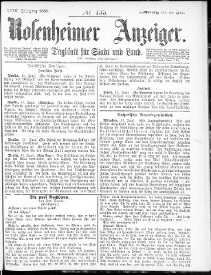 Rosenheimer Anzeiger Donnerstag 16. Juni 1881