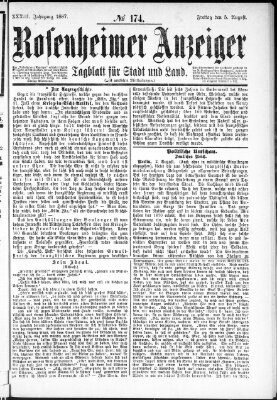 Rosenheimer Anzeiger Freitag 5. August 1887