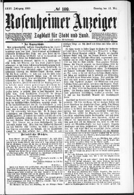 Rosenheimer Anzeiger Sonntag 12. Mai 1889
