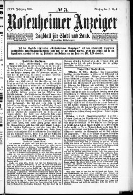 Rosenheimer Anzeiger Dienstag 3. April 1894