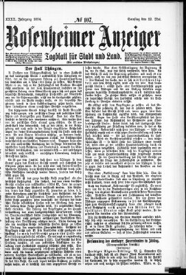 Rosenheimer Anzeiger Samstag 12. Mai 1894
