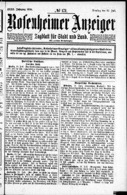 Rosenheimer Anzeiger Dienstag 31. Juli 1894