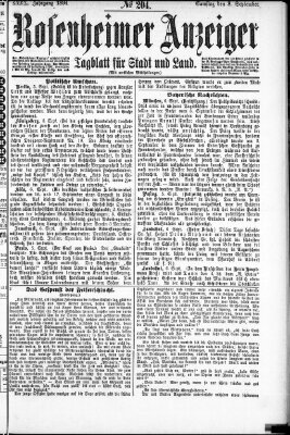 Rosenheimer Anzeiger Samstag 8. September 1894