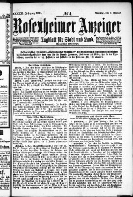 Rosenheimer Anzeiger Sonntag 5. Januar 1896