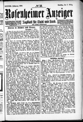 Rosenheimer Anzeiger Samstag 7. März 1896
