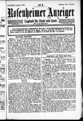 Rosenheimer Anzeiger Samstag 9. Januar 1897