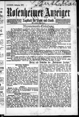 Rosenheimer Anzeiger Sonntag 27. Juni 1897