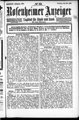 Rosenheimer Anzeiger Samstag 24. Juli 1897