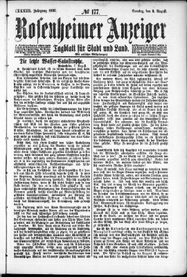 Rosenheimer Anzeiger Sonntag 8. August 1897