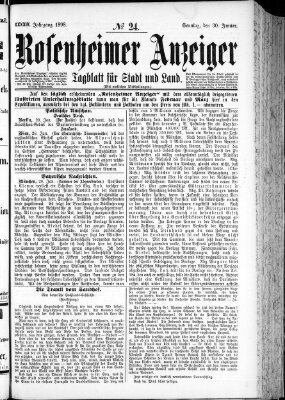 Rosenheimer Anzeiger Sonntag 30. Januar 1898