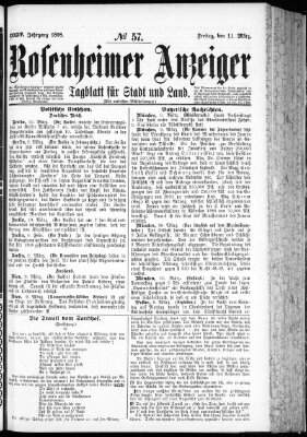 Rosenheimer Anzeiger Freitag 11. März 1898