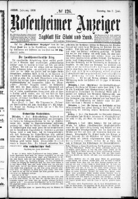 Rosenheimer Anzeiger Sonntag 5. Juni 1898