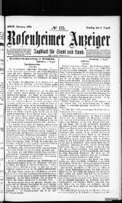 Rosenheimer Anzeiger Samstag 6. August 1898