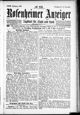 Rosenheimer Anzeiger Dienstag 6. Dezember 1898