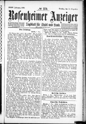 Rosenheimer Anzeiger Samstag 10. Dezember 1898